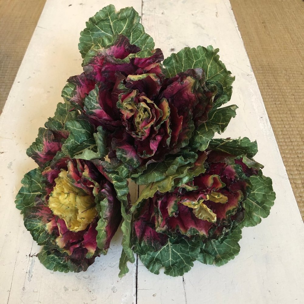 SET/3 Decorative Kale/Cabbage Heads